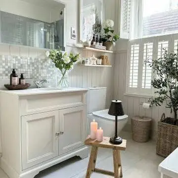 Lucia Chalk White Vanity with Marble Top & Undermount Basin 830mm
