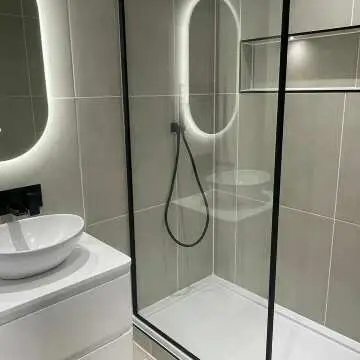 Galway Premium Matt Black Square Thermostatic Shower Set - 300mm Head & Hand Shower