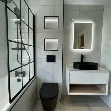 Wirquin Dual Flush Matt Black Push Plate