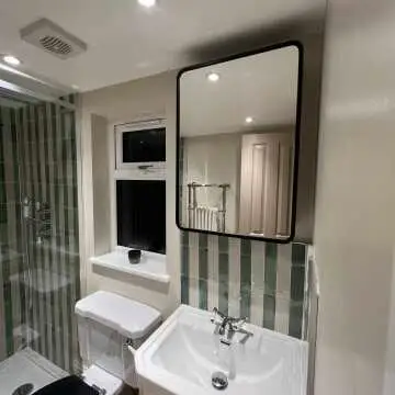 Olivia Black Framed Mirror Cabinet 710x500mm