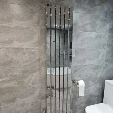 Faro Chrome Single Flat Panel Vertical Radiator 1800x420mm