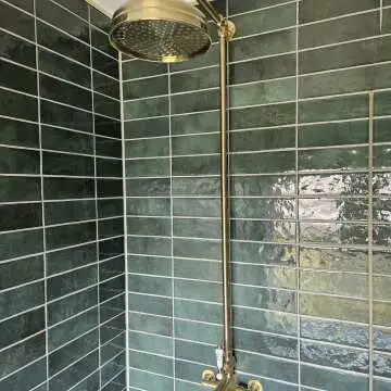 Shannon Brushed Brass Traditional Thermostatic Shower Set