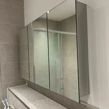 Elena Stainless Steel Mirror Cabinet 600x1000mm