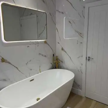 Mila Brushed Brass Backlit llluminated LED Mirror 600x1000mm