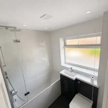 Trepanel Aqua® White Sparkle Quartz Effect PVC Shower Wall Panel