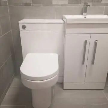 Avon Gloss White Combination Vanity Basin and Miami Toilet 1000mm