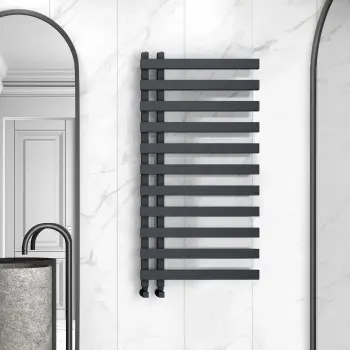 Palermo Anthracite Designer Heated Towel Rail 1200x600mm