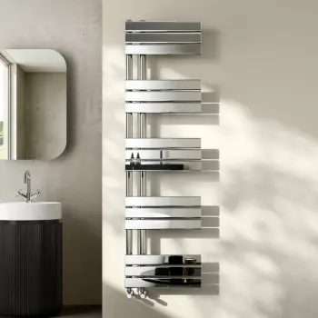 Seville Chrome Designer Flat Panel Heated Towel Rail 1600x450mm