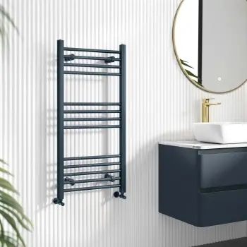 Barcelona Inky Blue Straight Heated Towel Rail 1000x500mm