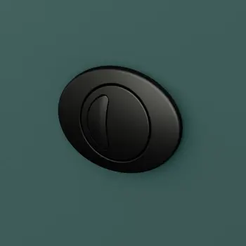 Detroit Matt Black Round Push Button for Cable Operated Concealed Cistern - Dia.60mm