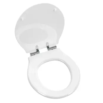 Enid Traditional Gloss White Wooden Soft Close Toilet Seat