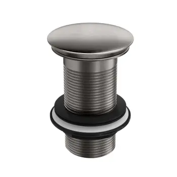 Gunmetal Grey Dome Top Pop Up Basin Waste - Unslotted