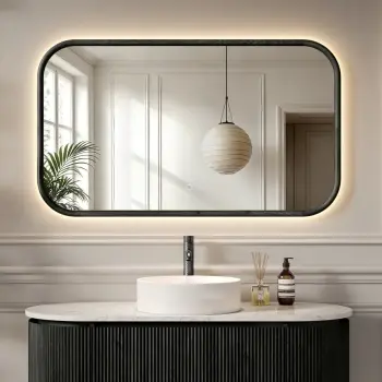 Lily Black Oak Rectangular LED Mirror 700x1200mm