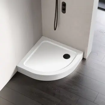London Quadrant Stone Shower Tray 800x800mm & Riser Kit