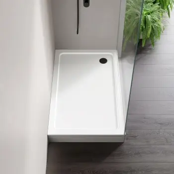 London Rectangular Stone Shower Tray 1400x800mm & Riser Kit