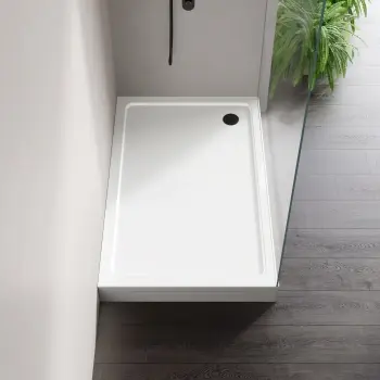 London Rectangular Stone Shower Tray 1400x900mm & Riser Kit