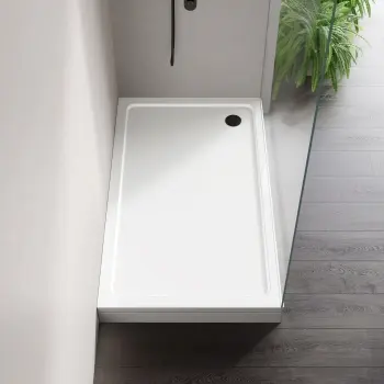 London Rectangular Stone Shower Tray 1500x900mm & Riser Kit