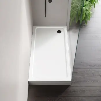 London Rectangular Stone Shower Tray 1600x800mm & Riser Kit