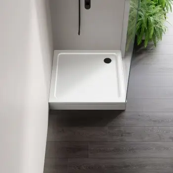 London Square Stone Shower Tray 900x900mm & Riser Kit