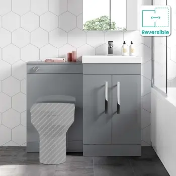 Avon Stone Grey Basin Vanity and Back To Wall Unit 1000mm
