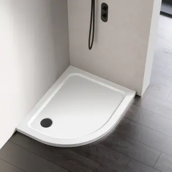 London Offset Quadrant Stone Shower Tray 1000x800mm - Left Handed