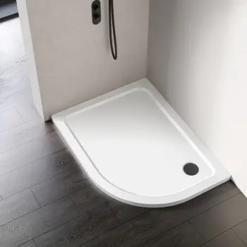 London Offset Quadrant Stone Shower Tray 1200x900mm - Right Handed