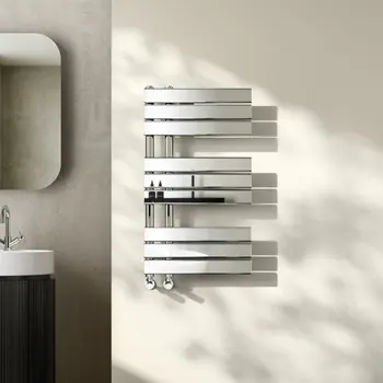 Seville Chrome Designer Flat Panel Heated Towel Rail 800x450mm