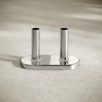 Cannes Chrome Plated Pipe Connectors (Pair) 50mm