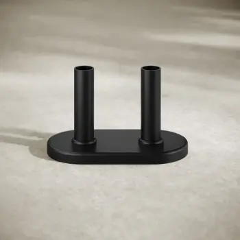 Cannes Matt Black Pipe Connectors (Pair) 50mm