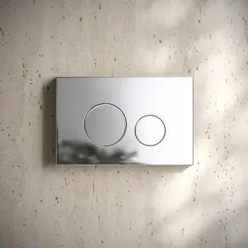 Idaho Chrome Round Button Flush Plate