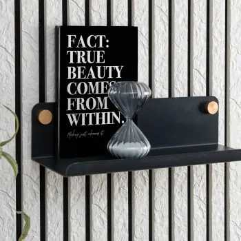 Trepanel Customise® Black Shelf 359mm Inc Brass Twist-Lock System