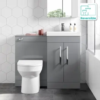 Avon Stone Grey Combination Vanity Basin and Miami Toilet 1000mm