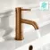 Suir Brushed Copper Basin Mixer Tap with Knurled Detailing