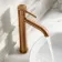 Suir Brushed Copper High Rise Basin Mixer Tap with Knurled Detailing