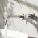 Suir Brushed Nickel Wall Mounted Basin Mixer Tap with Knurled Detailing