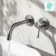 Suir Brushed Gunmetal Wall Mounted Basin Mixer Tap with Knurled Detailing