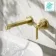 Corrib Brushed Brass Wall Mounted Basin Mixer Tap