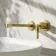 Corrib Brushed Brass Wall Mounted Basin Mixer Tap