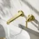 Corrib Brushed Brass Wall Mounted Basin Mixer Tap
