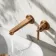 Corrib Brushed Copper Wall Mounted Basin Mixer Tap
