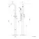 Trent Brushed Brass Freestanding Bath Shower Mixer Tap