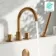 Suir Brushed Copper Bath Mixer Tap & Handheld Shower with Knurled Detailing