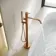 Suir Brushed Copper Freestanding Bath Shower Mixer Tap with Knurled Detailing