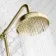Shannon Brushed Brass Traditional Thermostatic Shower Set with Hand Shower