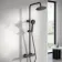 Ennis Matt Black Round Thermostatic Shower Set