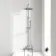 Suir Premium Round Chrome Thermostatic Bath Filler Shower Set with Knurled Detailing