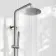 Suir Premium Round Chrome Thermostatic Bath Filler Shower Set with Knurled Detailing