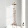 Suir Premium Round Brushed Copper Thermostatic Bath Filler Shower Set with Knurled Detailing