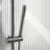 Suir Premium Round Brushed Gunmetal Thermostatic Bath Filler Shower Set with Knurled Detailing