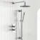 Suir Premium Chrome Round Thermostatic Shower Set with Knurled Detailing